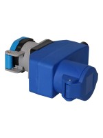 maxCAMP Raccord coudé CEE16-3 + type23, IP44 bleu