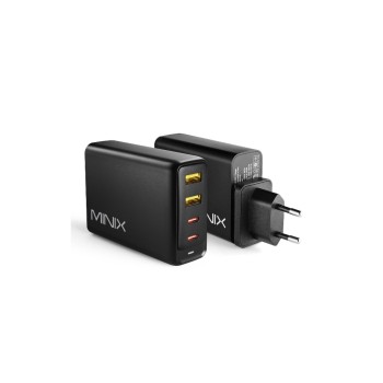 Minix NEO P2, 4-Port GaN Fast Charger, 2x USB-C 3.0, 2x USB-A 3.0, 65W max.
