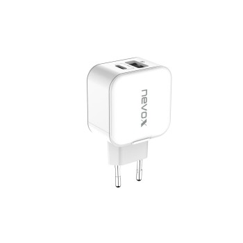 Nevox USB PowerDelivery Type C+Qualcomm 3.0, QI Ladestation mit 18W