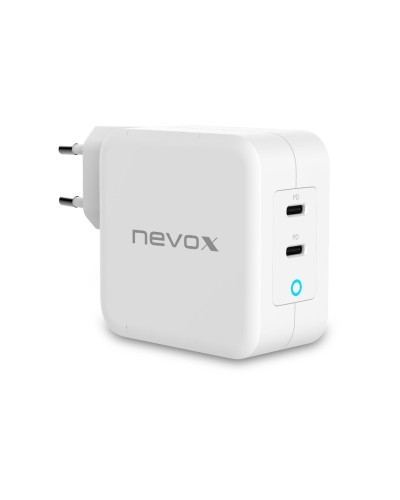 Nevox Chargeur mural USB Double USB-C Power Delivery 100 W