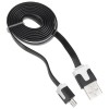 USB flat cable - micro-usb, 1 m, black, low price