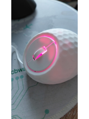 Mini souris - sans fil - rechargeable USB-C, bluetooth ou dongle USB, LED, design golf