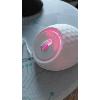 Mini computer mouse - wireless mouse, USB-C rechargeable, Bluetooth and dongle, LED, golf design