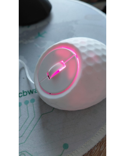 Mini Maus - kabellose Maus, USB-C wiederaufladbar, Bluetooth und Dongle, LED, Golf-Design