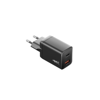 onit Wallcharger USB-C 25W + USB-A 18W, schwarz