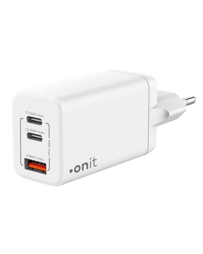 onit GaN-Wandladegerät USB 2C1A 65W, weiss