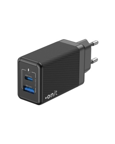 onit Chargeur mural USB Dual QC4+ 65 W GaN Noir