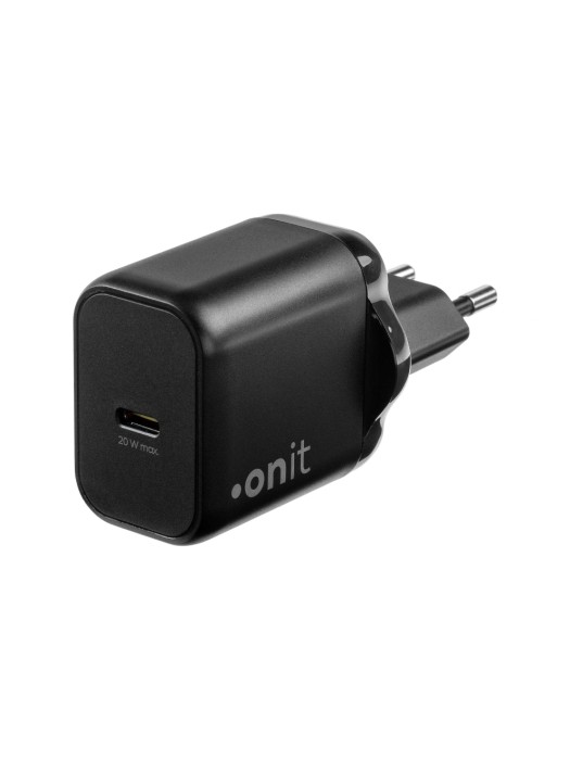 onit Chargeur mural USB Single 1C 20 W GaN Noir