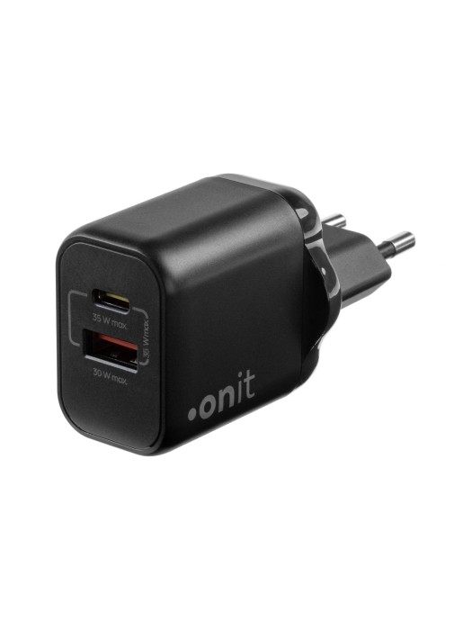 onit Chargeur mural USB Dual 1C1A 35 W GaN Noir