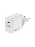 onit Chargeur mural USB Dual 2C 35 W GaN Blanc
