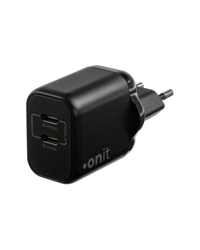 onit Chargeur mural USB Dual 2C 35 W GaN Noir