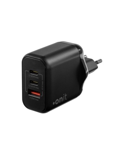 onit Chargeur mural USB Triple 2C1A 45 W GaN Noir