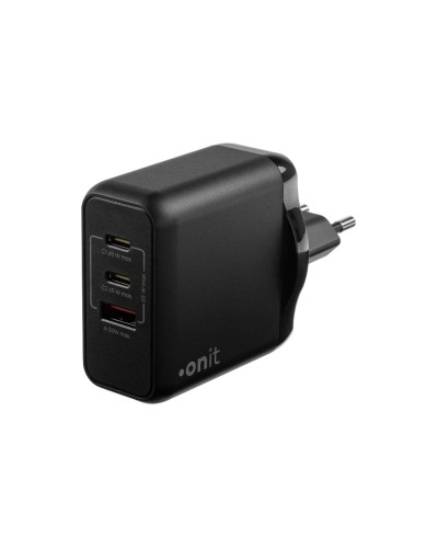 onit Chargeur mural USB Triple 2C1A 65 W GaN Noir