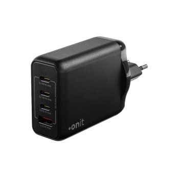 onit GaN-Wandladegerät USB CCCA 100W, schwarz