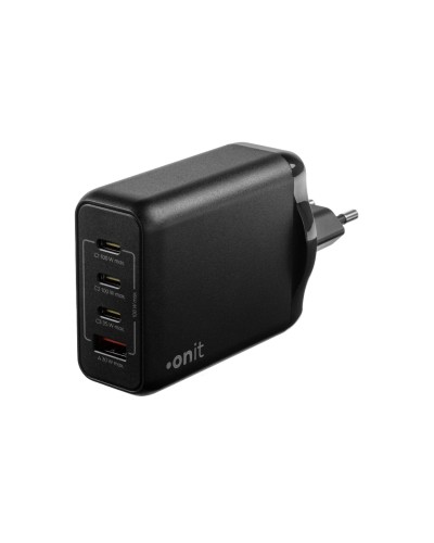 onit Chargeur mural USB Quad 3C1A 100 W GaN Noir