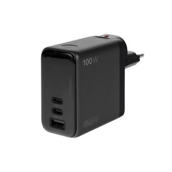 onit GaN-Reiseladegerät USB 2C1A 100W, TFT Display, Stecker US/EU/UK/AU