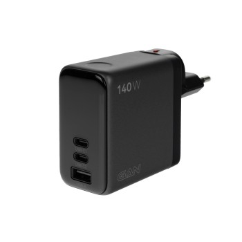 onit GaN-Reiseladegerät USB 2C1A 140W, TFT Display, Stecker US/EU/UK/AU