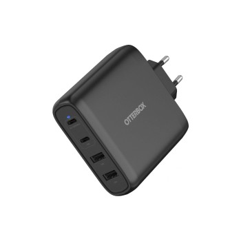 OtterBox Standard EU Wall Charger, Black, 100W GaN, 2x USB-C, 2x USB-A