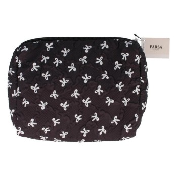 Parsa Beauty Trousse de toilette noire avec nœuds 1 pièce