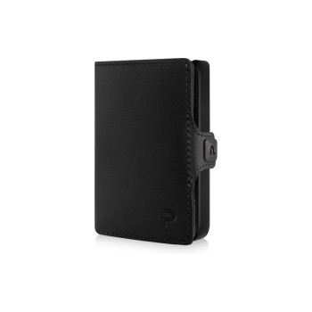 PURISTO KLIK MAGNET Slim Wallet, mit Münzfach, Black