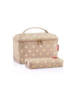 Reisenthel Necessaire beautycase set #1, metallic dots coffee