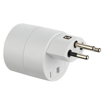 Schönenberger Adaptateur de voyage Suisse T12 à Europe Schuko type F, NO BLOCK Schönenberger Adaptateur de voyage Suisse T12 à Europe Schuko type F, NO BLOCK