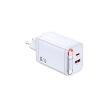 Schönenberger Chargeur mural USB Sortie: USB-C / USB-A: 67W PD, blanc