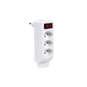 Schönenberger Abzweigstecker 4xT13, with Schalter, white Schönenberger Abzweigstecker 4xT13, with Schalter, white