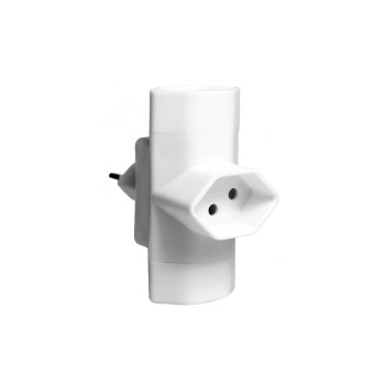 Schönenberger Abzweigstecker 3x T13 weiss, vertikal, ohne Kinderschutz Schönenberger Abzweigstecker 3x T13 weiss, vertikal, ohne Kinderschutz