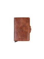 SECRID Portefeuille Twinwallet Vintage Cognac-Silver