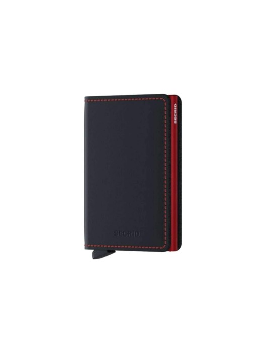 SECRID Portefeuille Slimwallet Rouge noir mat