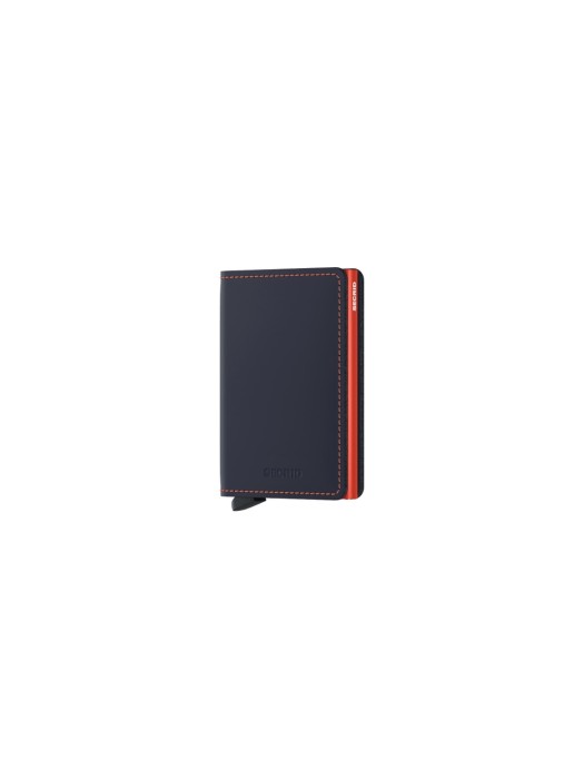 Secrid Slimwallet Matte Nightblue Orange, Matte Nightblue Orange