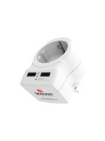 SKROSS Reiseadapter Europe to UK, mit 2x USB Ladegerät