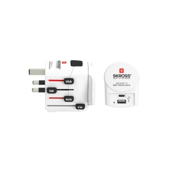 SKROSS Adaptateur de voyage international PRO+ USB (A+C) SKROSS Adaptateur de voyage international PRO+ USB (A+C)