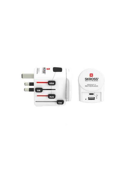 SKROSS Adaptateur de voyage international PRO+ USB (A+C)