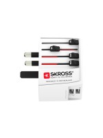 SKROSS World-Reiseadapter MUV 2xUSB 2.4A, 2 polige Geräte, integriertes USB Ladegerät