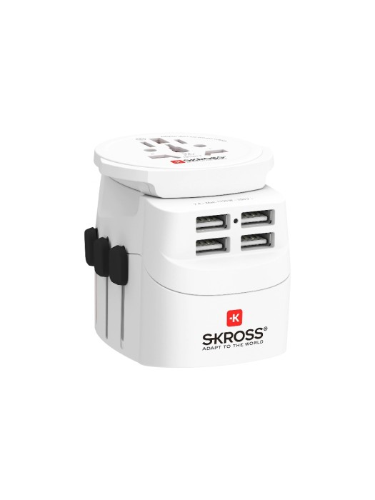 SKROSS Adaptateur de voyage international PRO Light 4x USB A