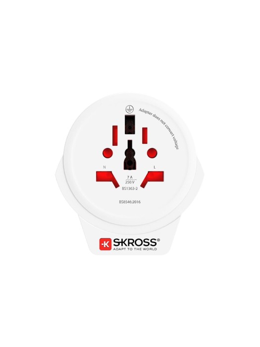 SKROSS Adaptateur de voyage World – UK avec chargeur USB