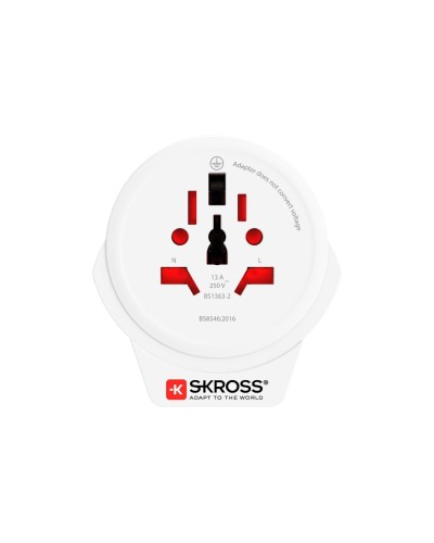 SKROSS Reiseadapter World to USA, mit USB Ladegerät