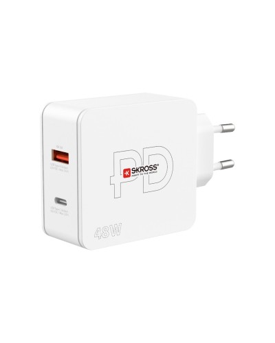 SKROSS Chargeur mural USB Multipower 2 Pro+, Euro, 48 W, Blanc