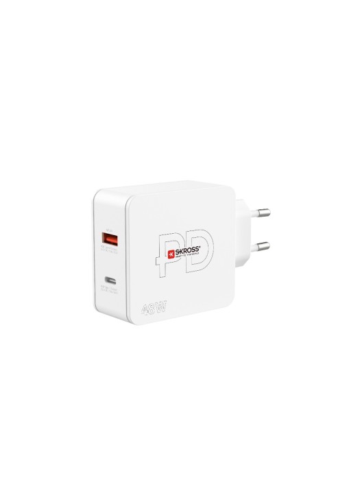 SKROSS Chargeur mural USB Multipower Combo+, Euro, 48 W, Blanc