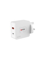 SKROSS power supply Multipower Combo+, UK, USB-C / USB-A, USB-C cable 160cm, white
