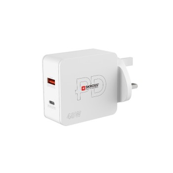 SKROSS Chargeur mural USB Multipower Combo+, UK, 48 W, Blanc SKROSS Chargeur mural USB Multipower Combo+, UK, 48 W, Blanc