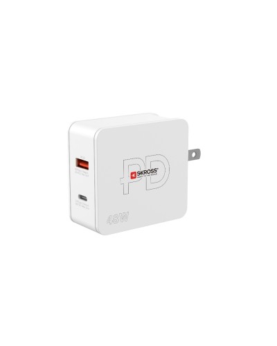 SKROSS power supply Multipower Combo+, US, USB-C / USB-A, USB-C cable 160cm, white