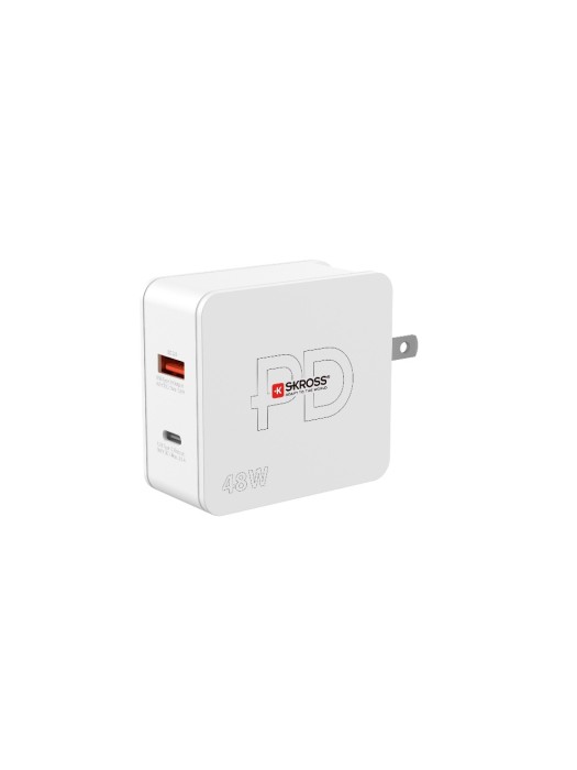 SKROSS Chargeur mural USB Multipower Combo+, US, 48 W, Blanc