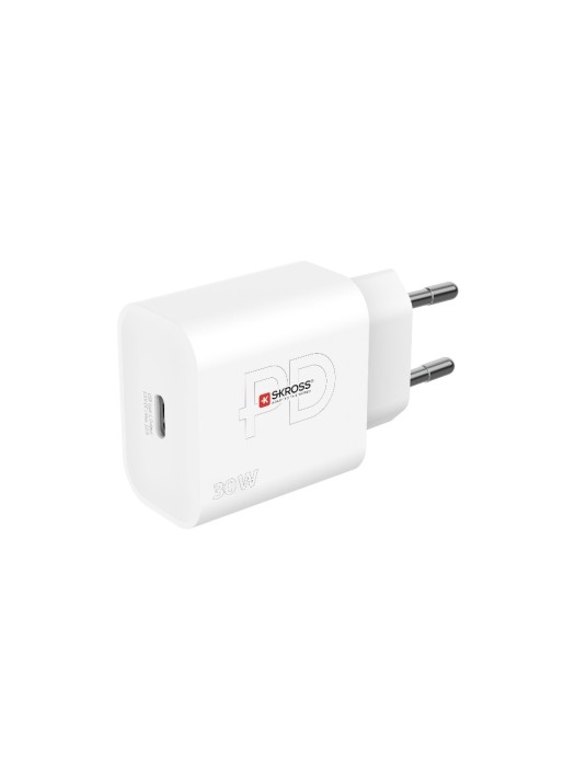 SKROSS Netzteil Power Charger, EU, USB-C, Weiss