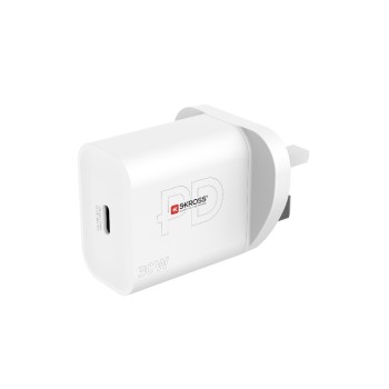 SKROSS power supply Power Charger, UK, USB-C, white SKROSS power supply Power Charger, UK, USB-C, white