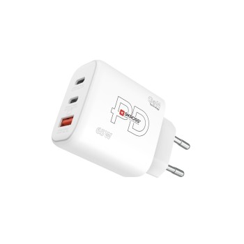 SKROSS Chargeur mural USB GaN EU, 2x USB-C, 1x USB-A, 65 W, blanc SKROSS Chargeur mural USB GaN EU, 2x USB-C, 1x USB-A, 65 W, blanc
