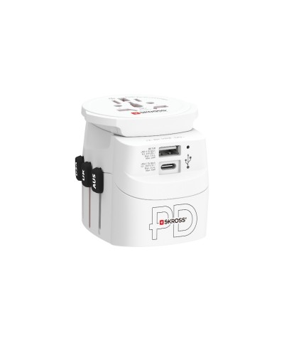 SKROSS PRO Light, 1x USB-A and C AC30PD, for 2- and 3-polige Geräte