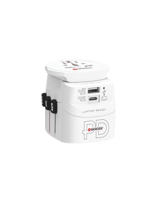 SKROSS Adaptateur de voyage Pro Light, 1 x USB-A et C